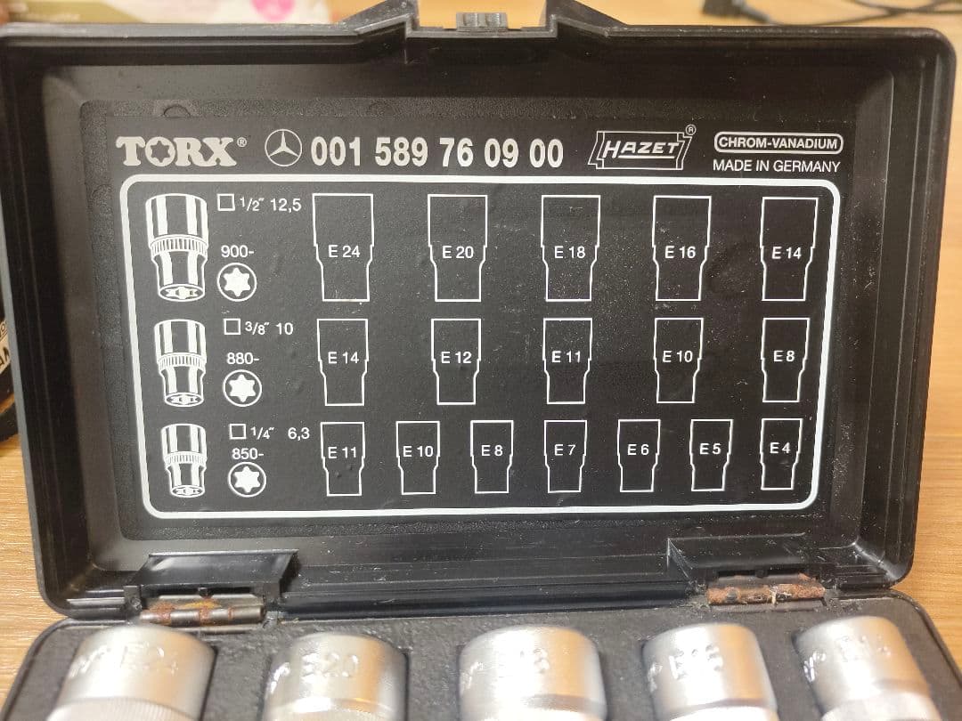 メンテナンス HAZET TORX SET CHROM-VANADIUM