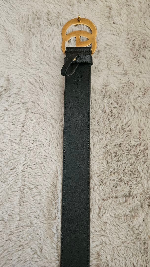 【美品　箱付】　GUCCI　レザーベルト 【ブラック】