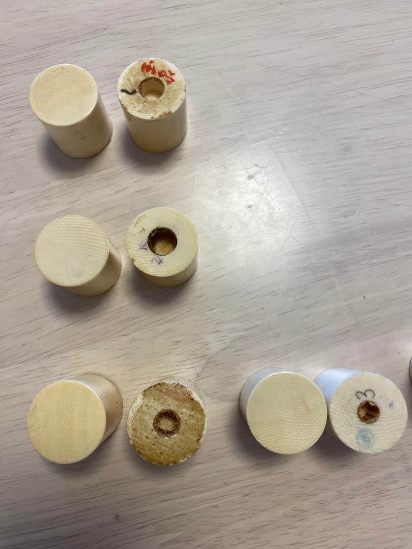 田中　掛け軸用 軸先 10対 528g 根付け材 直径2.5cm〜3cm