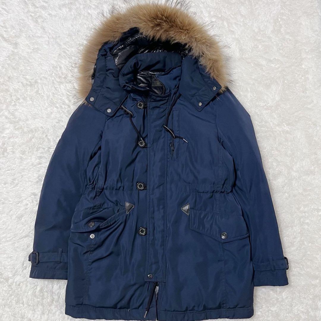 nano・universe 西川ダウン N-3B モッズコート L ネイビー