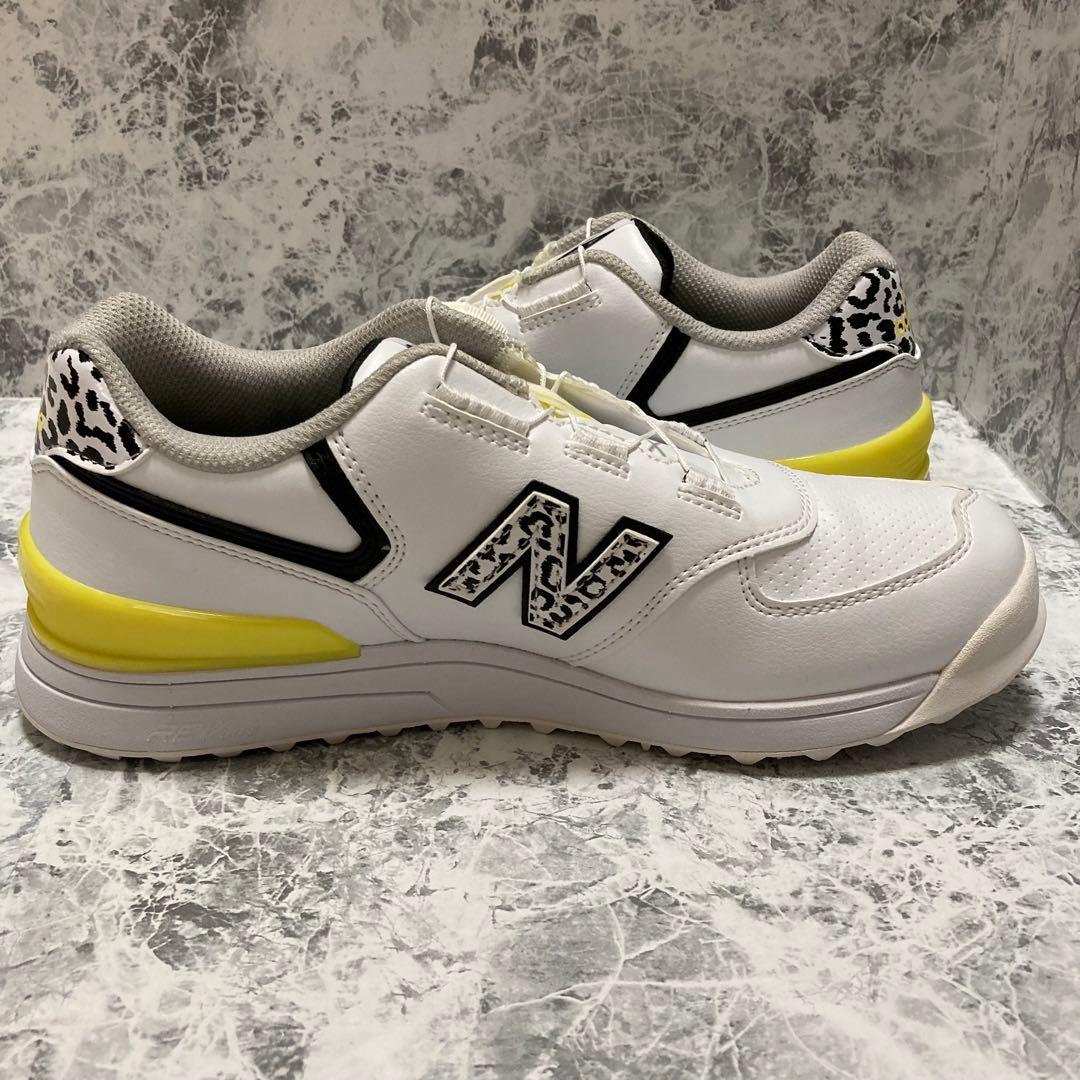 【極美品】ニューバランス ゴルフ ボアダイヤル レザー ホワイト 23.5