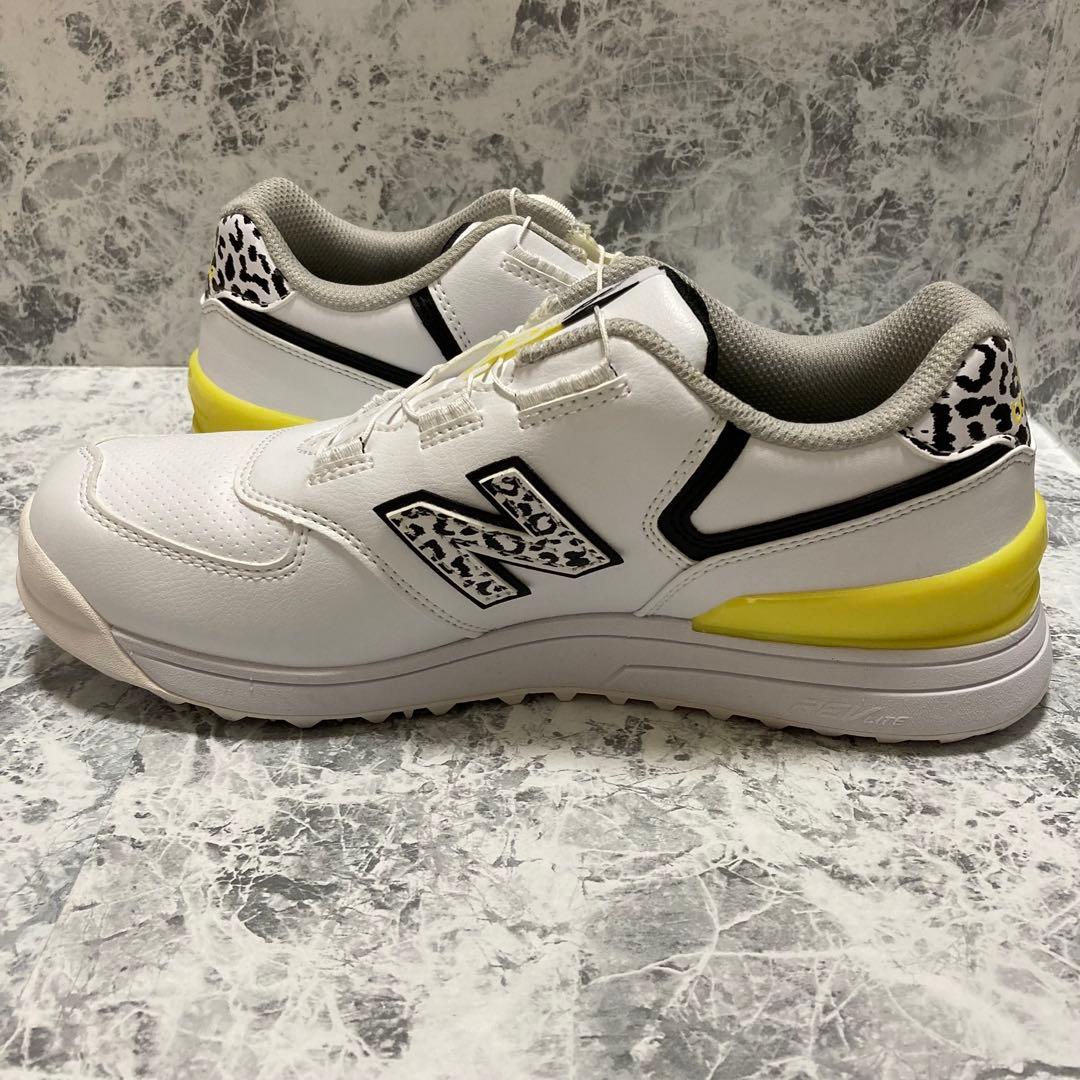 【極美品】ニューバランス ゴルフ ボアダイヤル レザー ホワイト 23.5