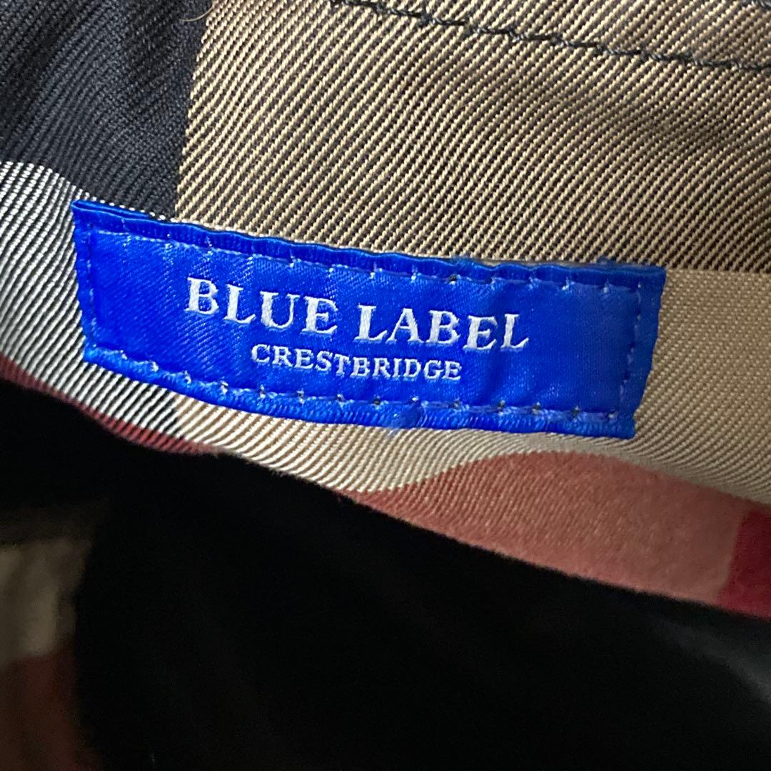 極美品 ブルーレーベル クレストブリッジ リュック チェック A4収納 黒