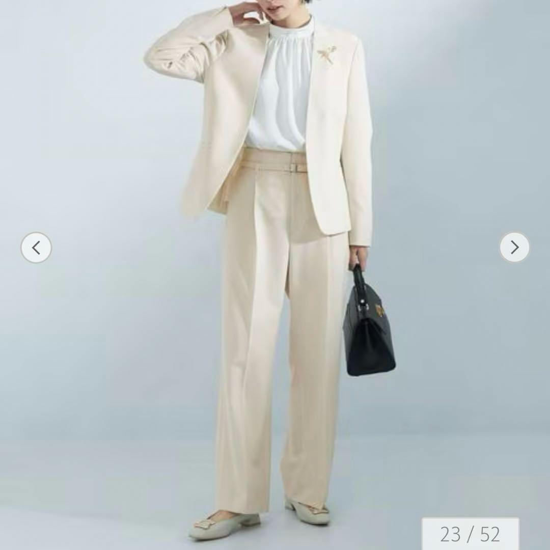 超美品【グリーンレーベルリラクシング】パウドレ 洗える　アイボリー 36 38