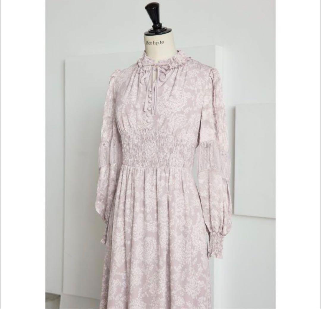 ワンピース Winter Floral Long-sleeve Dress S