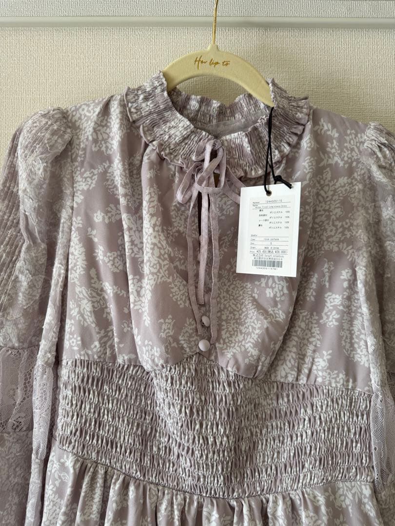 ワンピース Winter Floral Long-sleeve Dress S