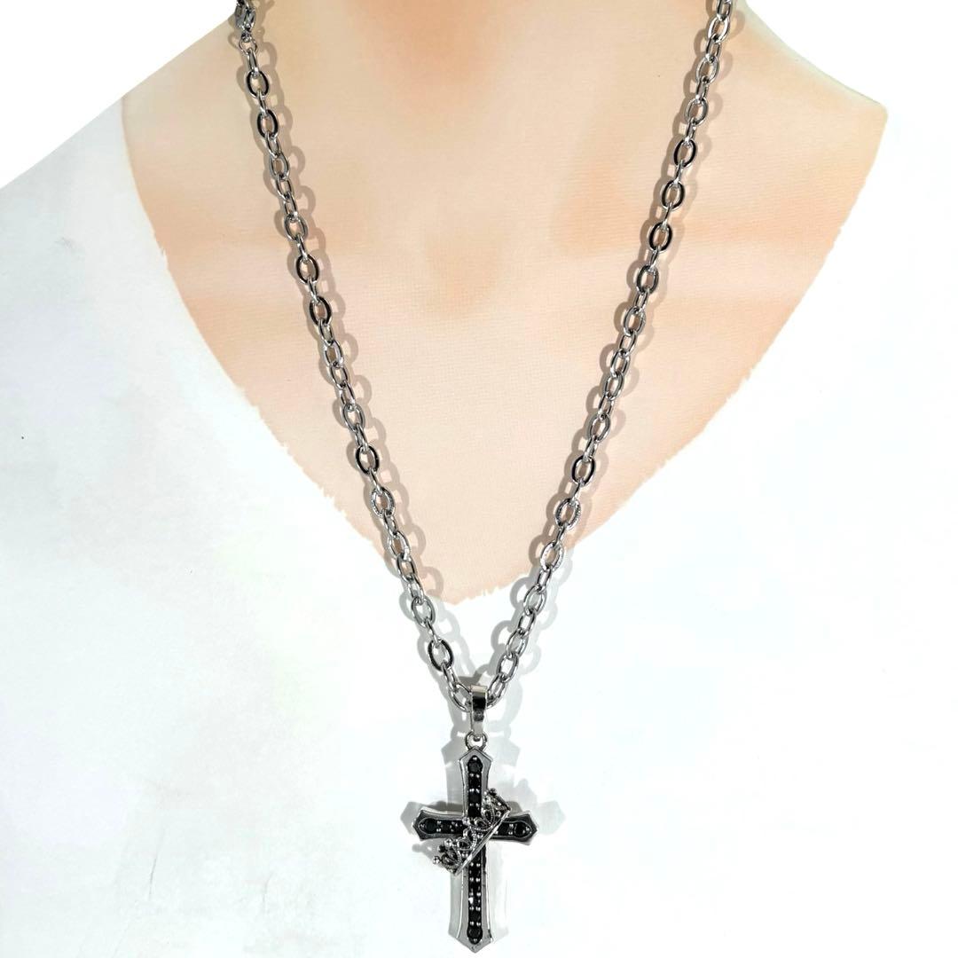 ジャスティンデイビス CROSS CROWN STONE ネックレス