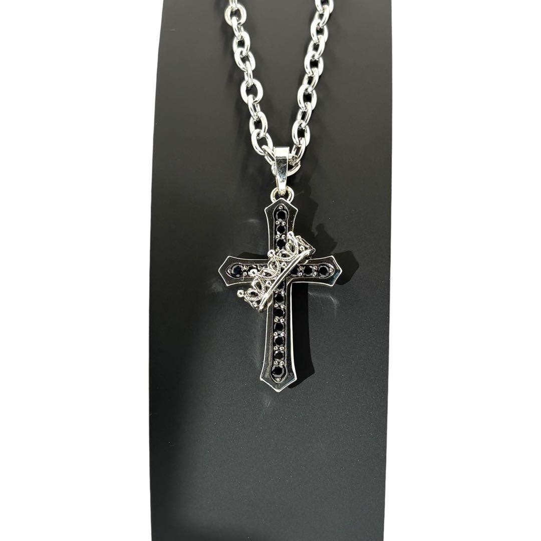 ジャスティンデイビス CROSS CROWN STONE ネックレス