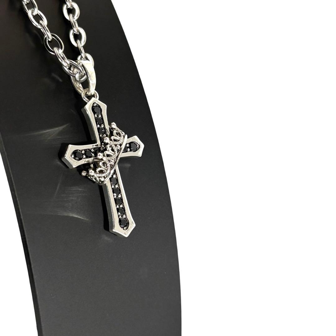 ジャスティンデイビス CROSS CROWN STONE ネックレス