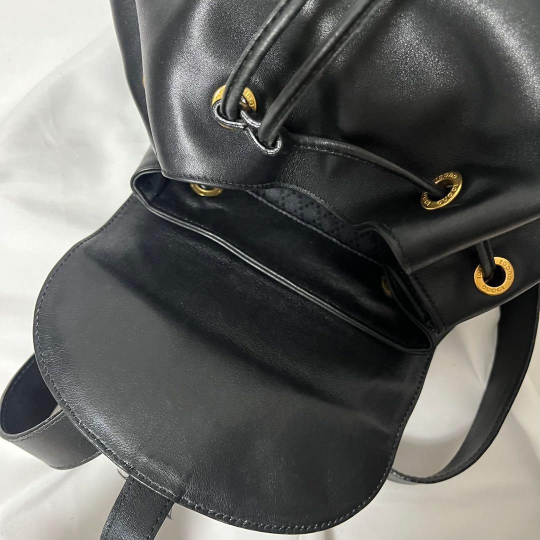 ✨極美品✨　GUCCI バンブー　リュック　バックパック　黒　ビンテージ