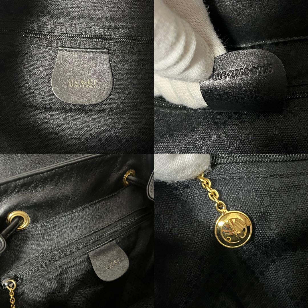 ✨極美品✨　GUCCI バンブー　リュック　バックパック　黒　ビンテージ