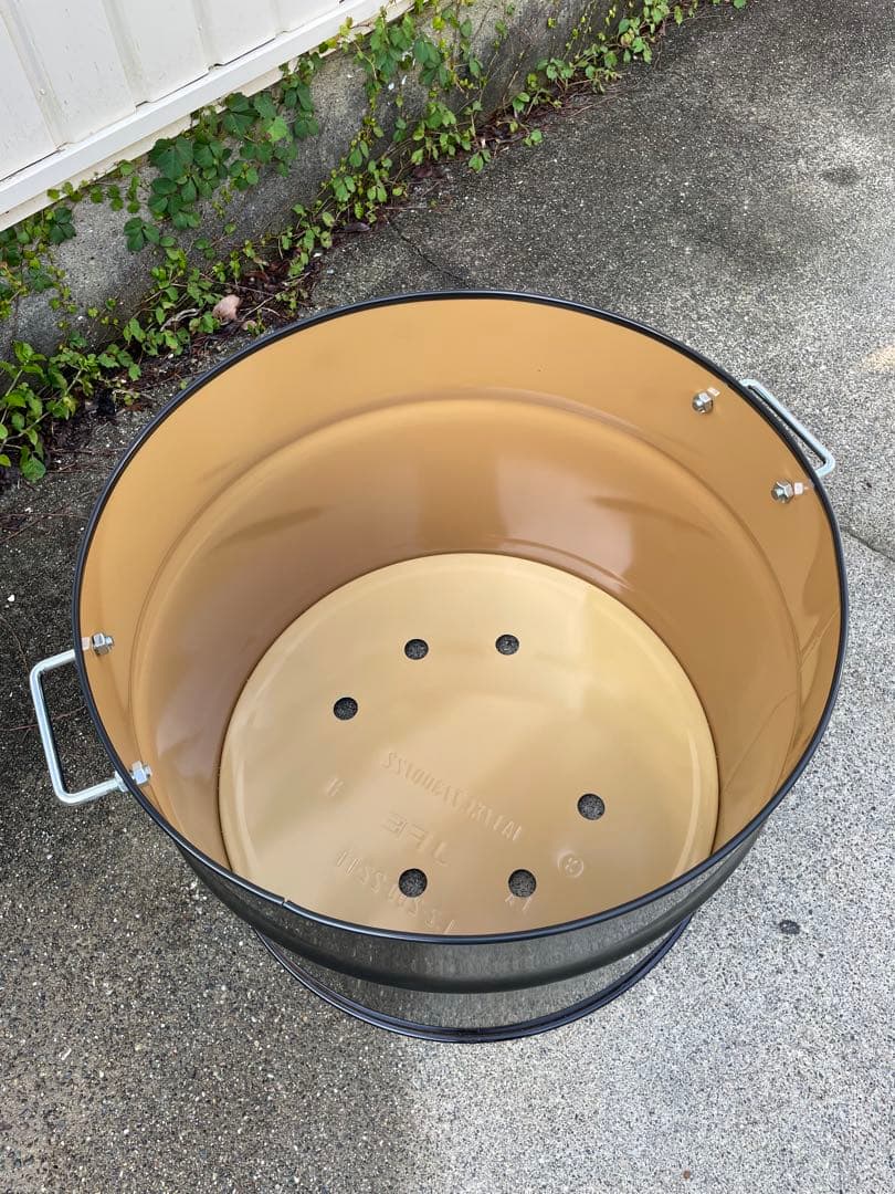 まるこ☆ドラム缶 プランター 半切り 持ち手付き