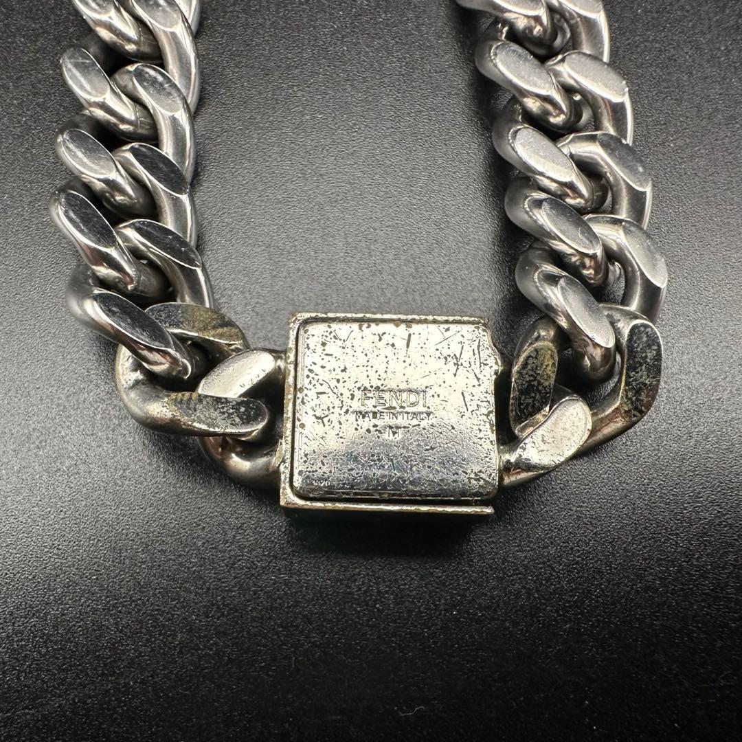 美品✨　FENDI　フェンディ　ブレスレット　喜平　チェーン　ロゴ　1429