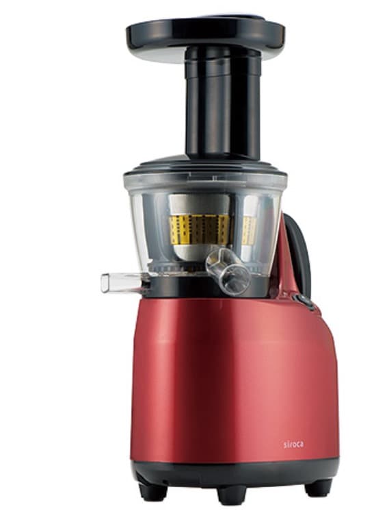 タイムセール！siroca スロージューサー SSJ-110 赤