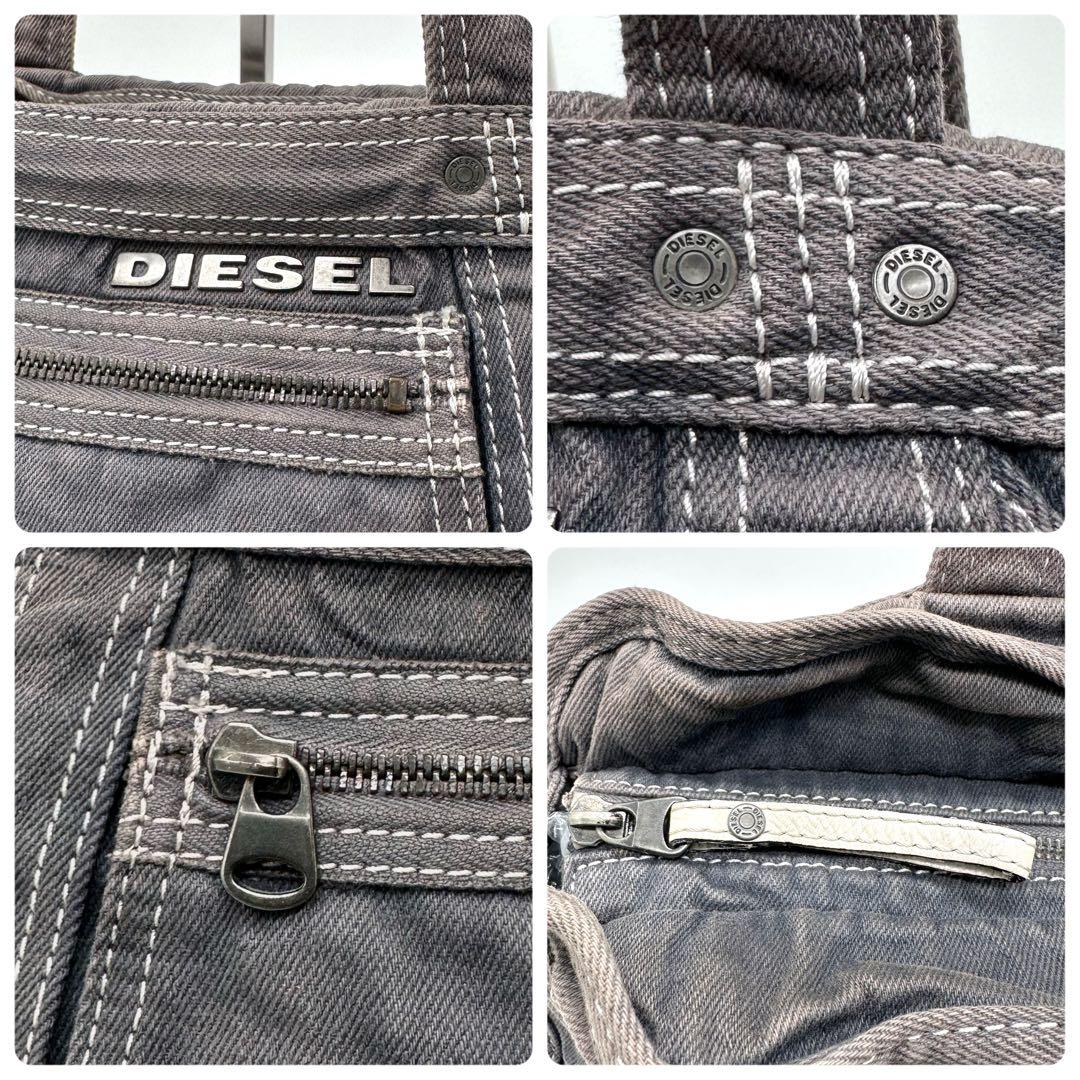バッグ DIESEL denim l logo tote bag y2k