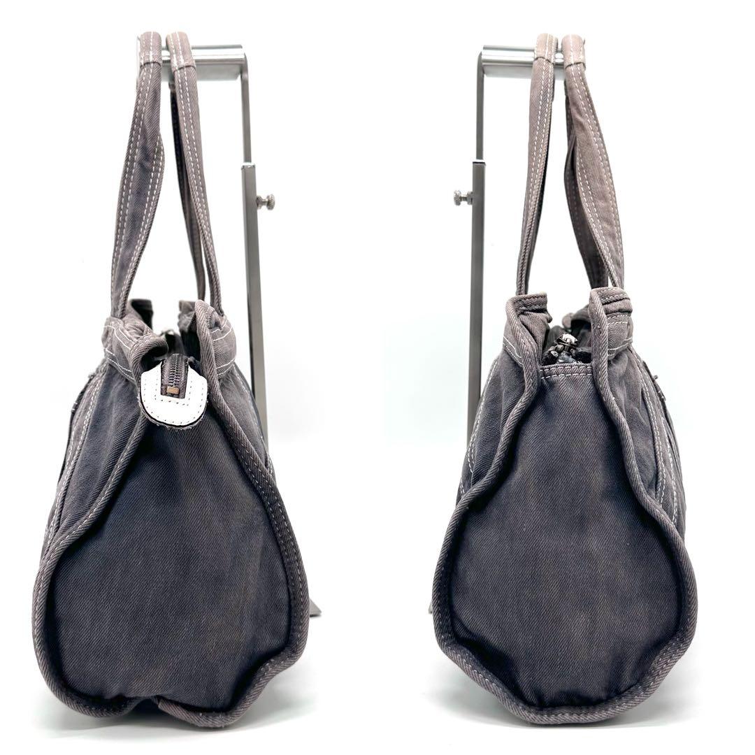 バッグ DIESEL denim l logo tote bag y2k