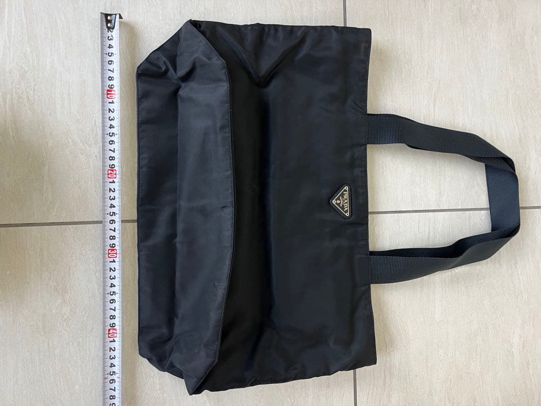 PRADA ブラック ナイロンバッグ 大　約48cm x 33cm x 12cm