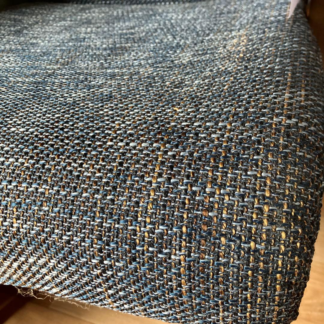 送料込み⭐︎FujiFURNITURE【アームチェア ネイビー、ダークグレー系】