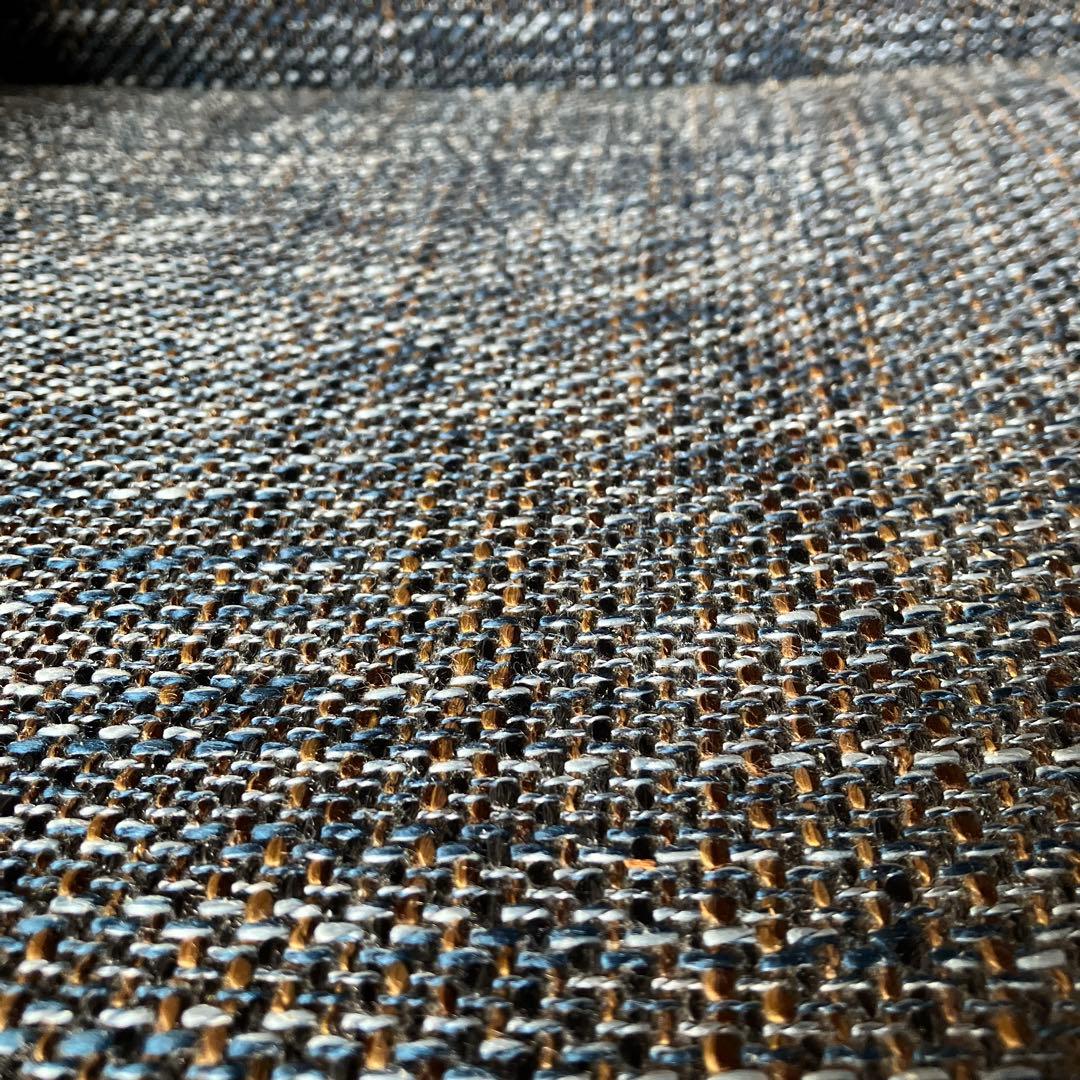 送料込み⭐︎FujiFURNITURE【アームチェア ネイビー、ダークグレー系】