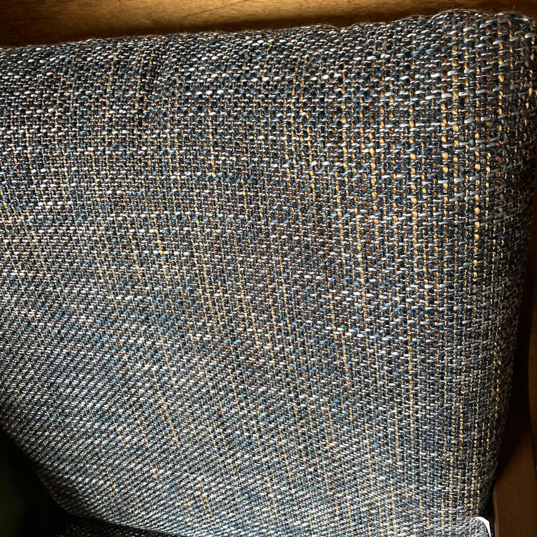 送料込み⭐︎FujiFURNITURE【アームチェア ネイビー、ダークグレー系】