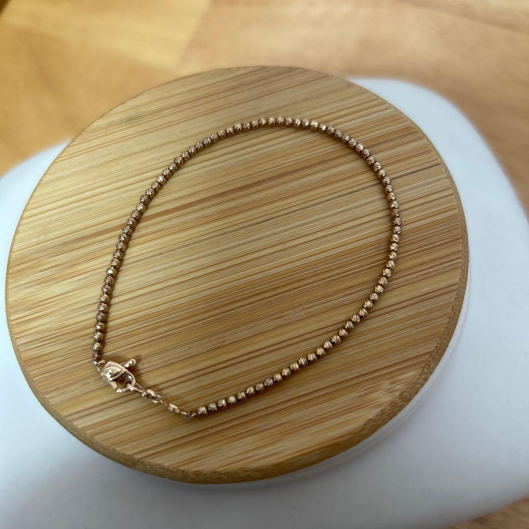 【LIONHEART】ハニーカットボールブレスレット K10/YG ポーチ付き