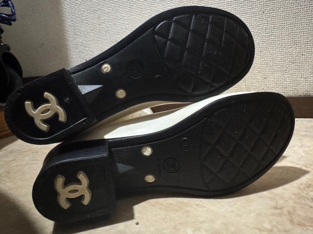 最終価格！CHANELホワイト カメリアレインブーツ 花モチーフ