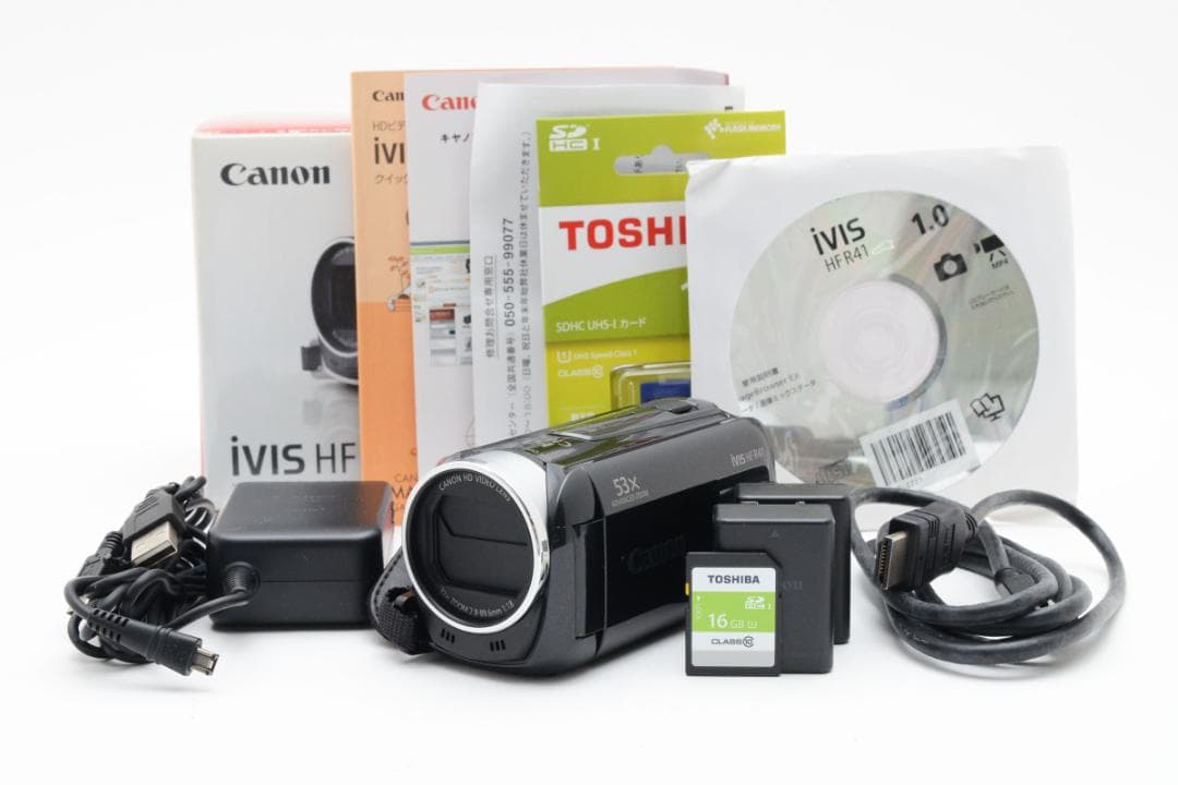 【極美品】Canon HDビデオカメラ　ivis HF R41 ブラック