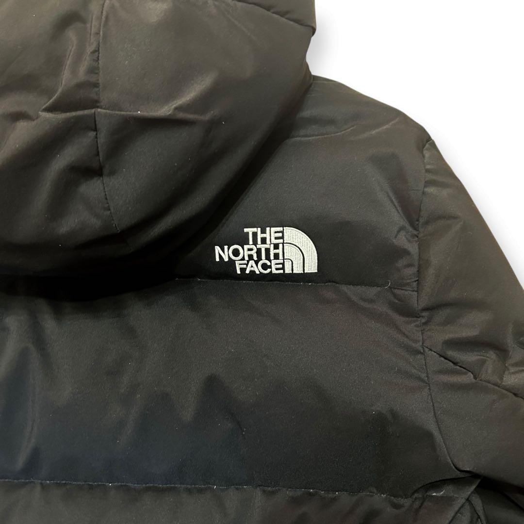 美品✨ノースフェイス ダウン L ブラック フーディー ジップアップ パーカー