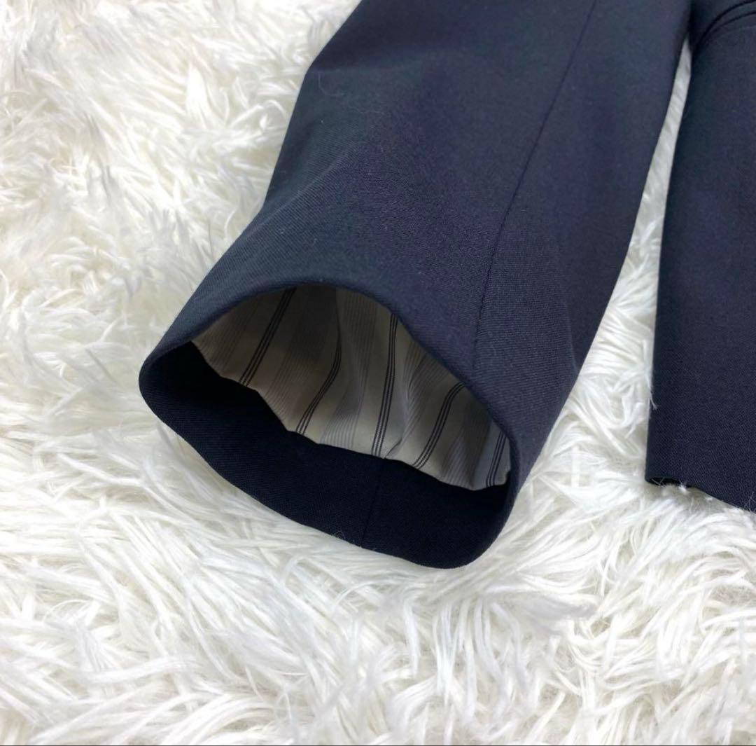 美品✨セオリー ノーカラージャケット パンツスーツ セットアップ　ネイビー