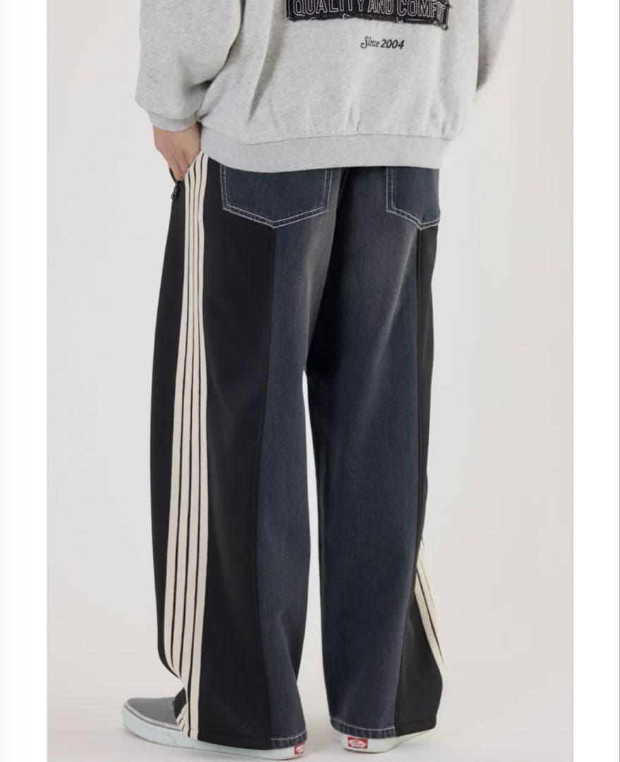 ★うっでぃ〜様★新品ロデオUNISEX カスタムトラック デニムパンツ Lサイズ