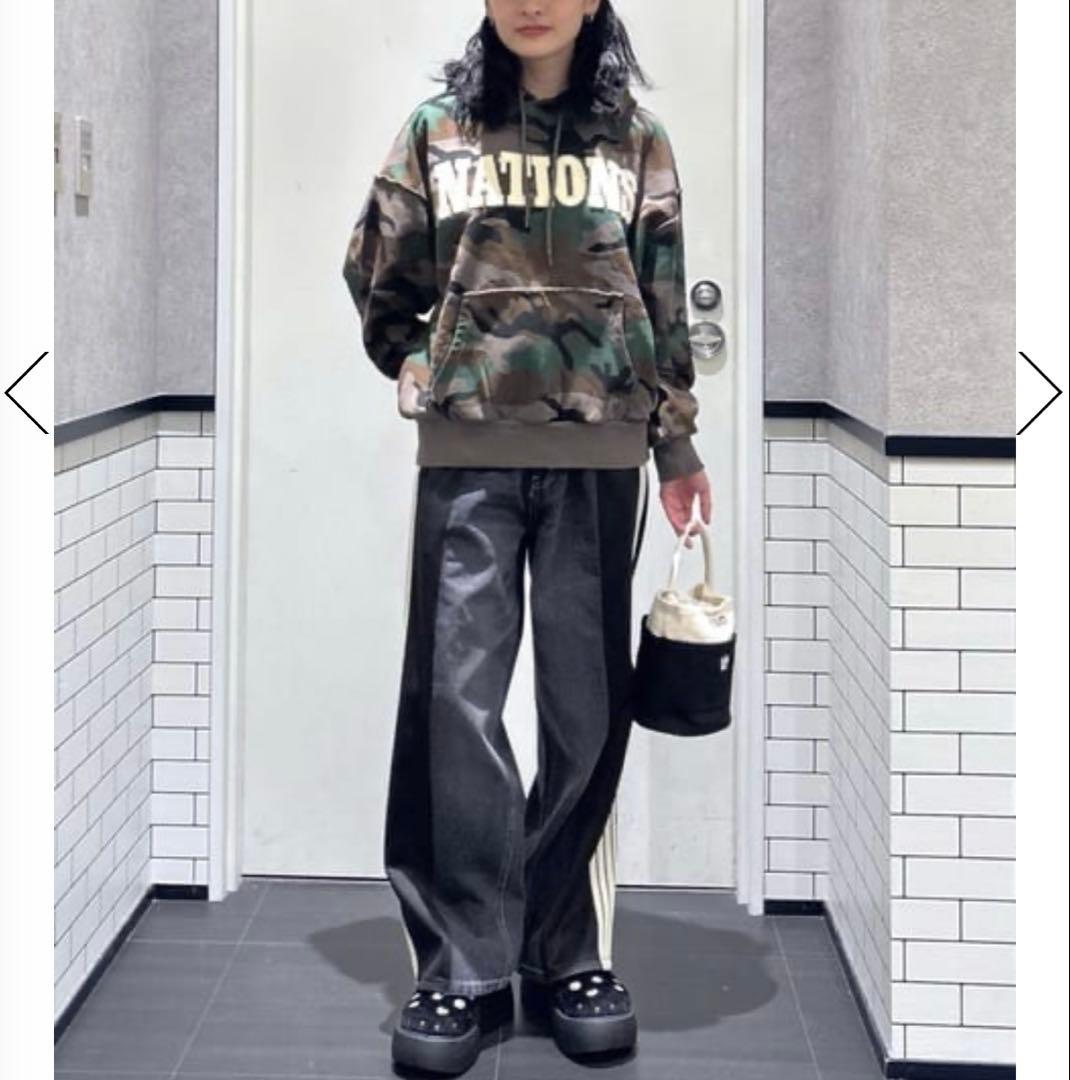 ★うっでぃ〜様★新品ロデオUNISEX カスタムトラック デニムパンツ Lサイズ