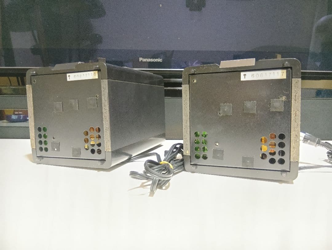 1980's　AIWA アイワ AFB-10 ペア スピーカー アンプ内蔵