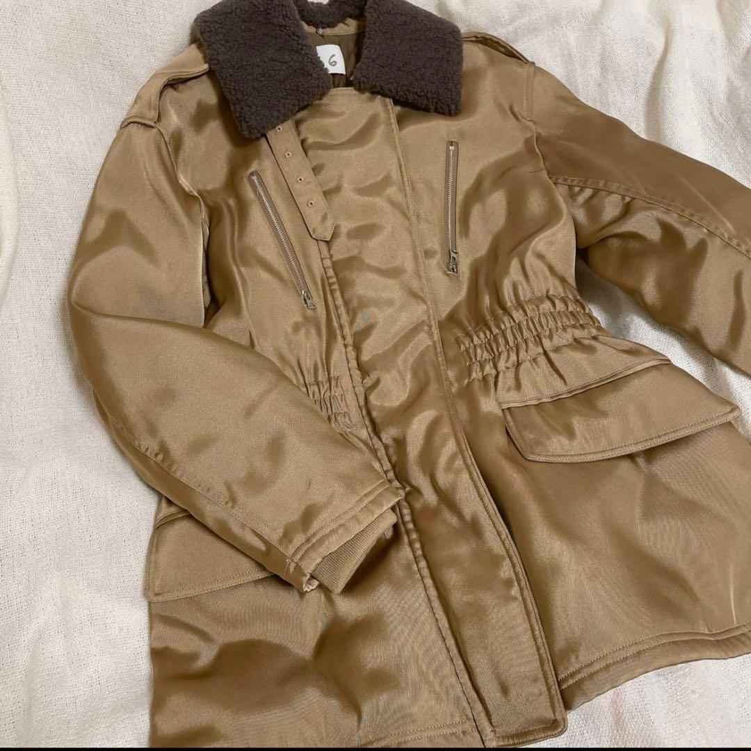 【新品】6(ROKU) BOA COLLAR ZIP COAT ボアコート