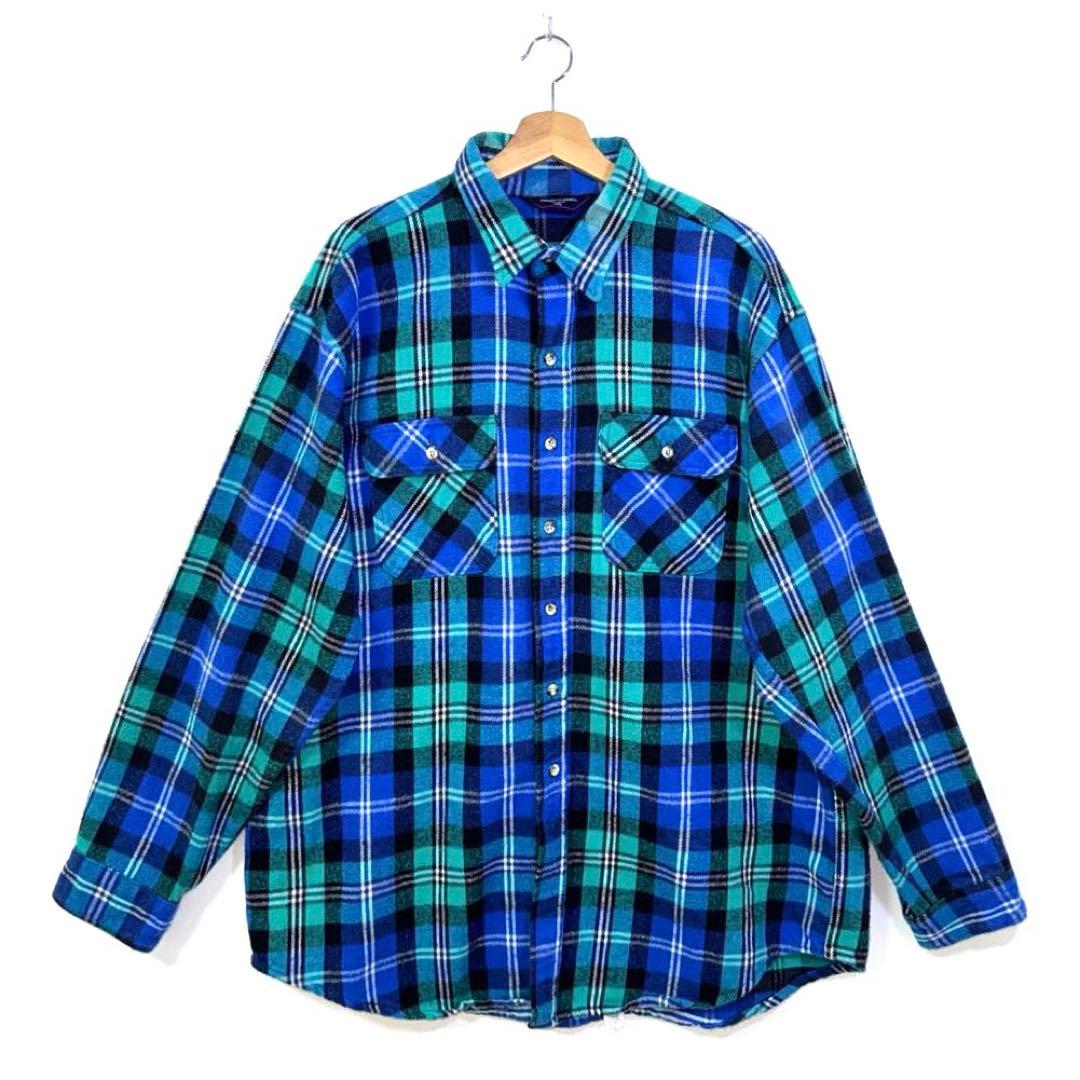 90s vintage MIGHTY-MAC ヘビーネルシャツ　2XL