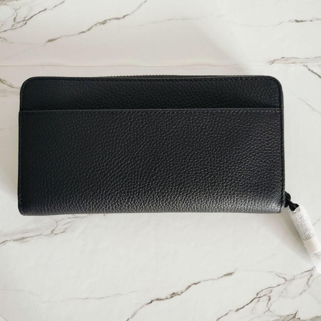 未使用品☆COACH コーチ☆ ラウンドファスナー長財布 ブラック レザー