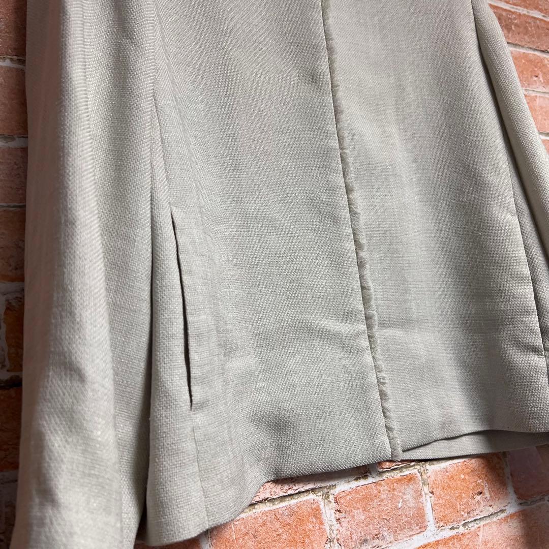 [極美品]ユナイテッドアローズ　フリンジ　ノーカラーパンツセットアップ　40 L