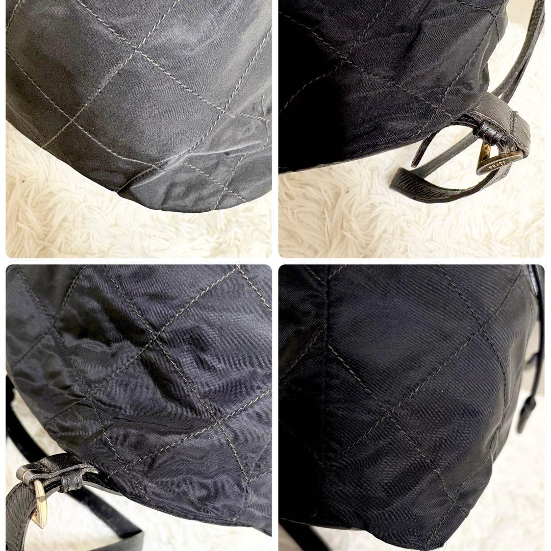 希少　PRADA キルティング　三角ロゴ　バックパック　ナイロン リュック