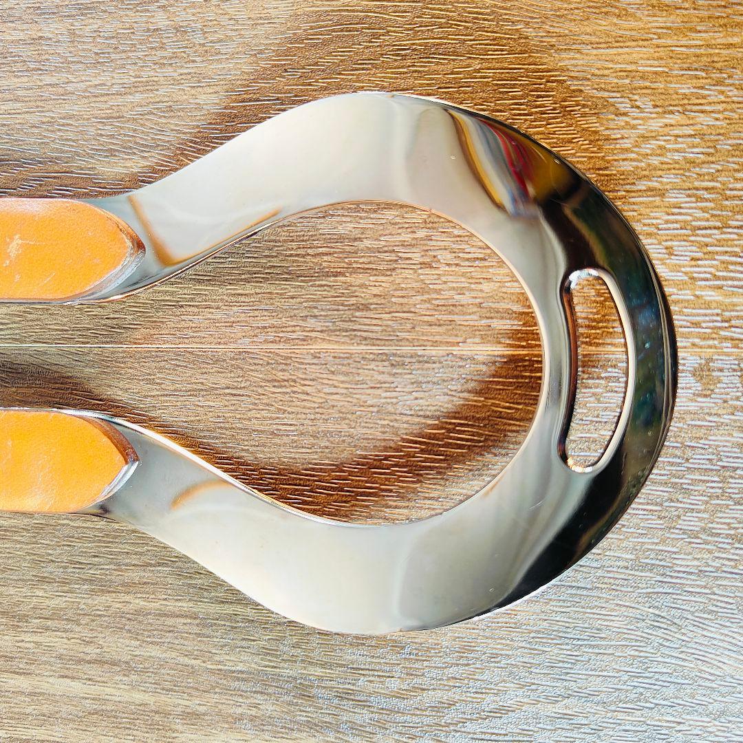 【極上品】ポロラルフローレン 高級ドレスベルト イタリア製　シルバー馬具バックル