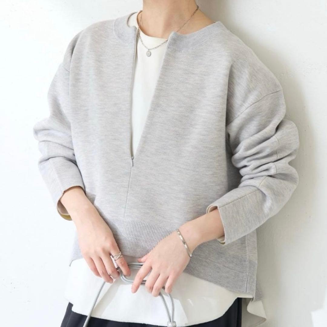 COLLAGEGALLARDAGALANTEスウェットライクラウンドヘムニット