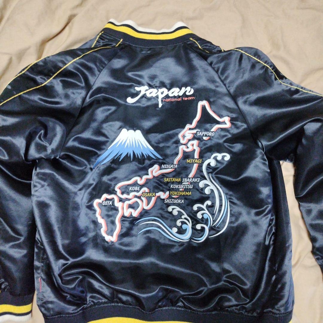 adidas スカジャン 黒/黄色 JFAエンブレム