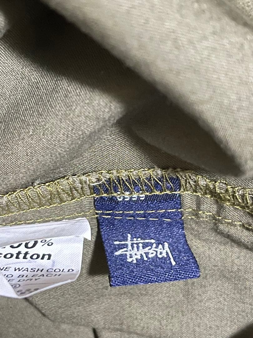 90s 00s OLD STUSSY ヴィンテージ 紺タグUSA製 ワークシャツ