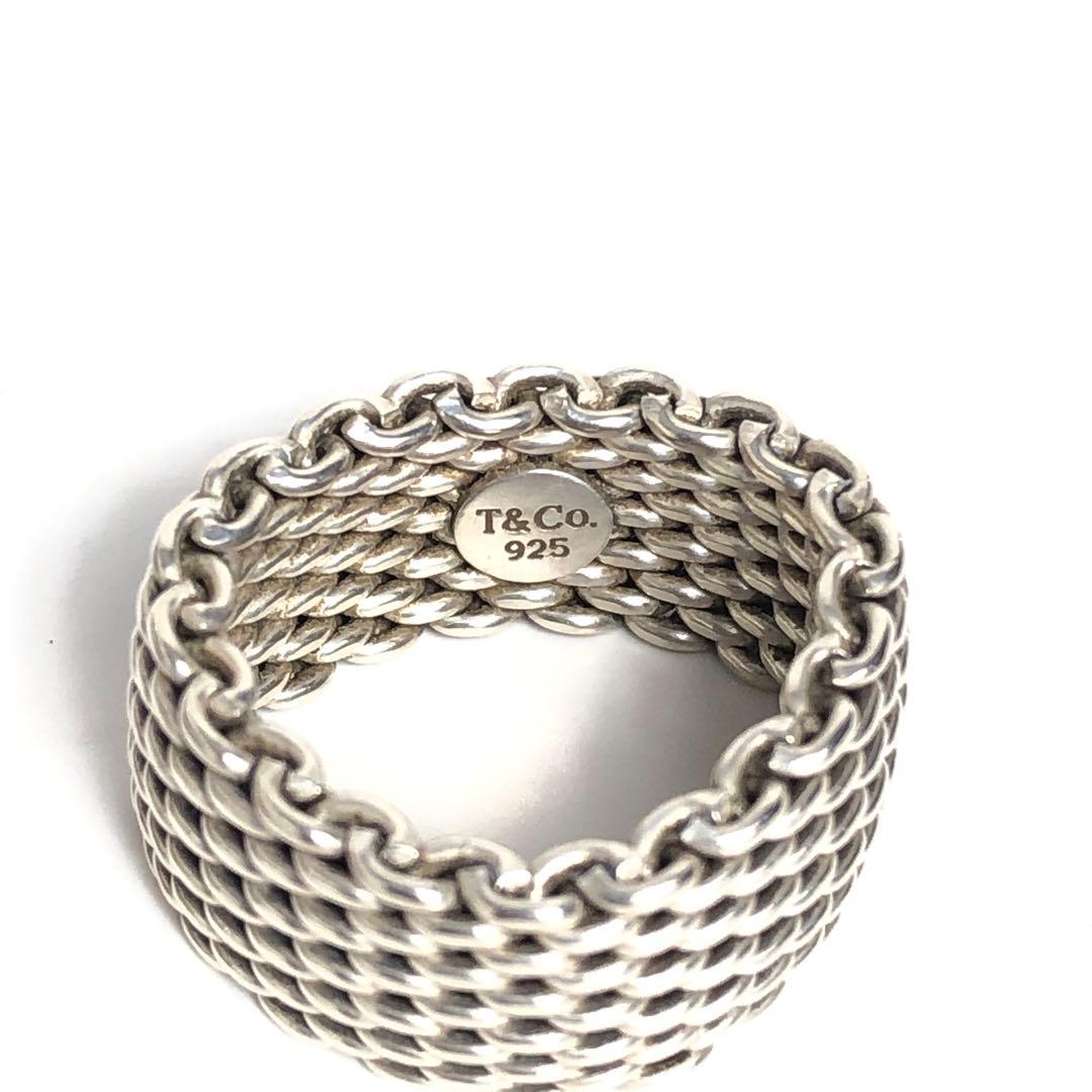 Tiffany ティファニー サマセット シルバー925 指輪 リング メッシュ