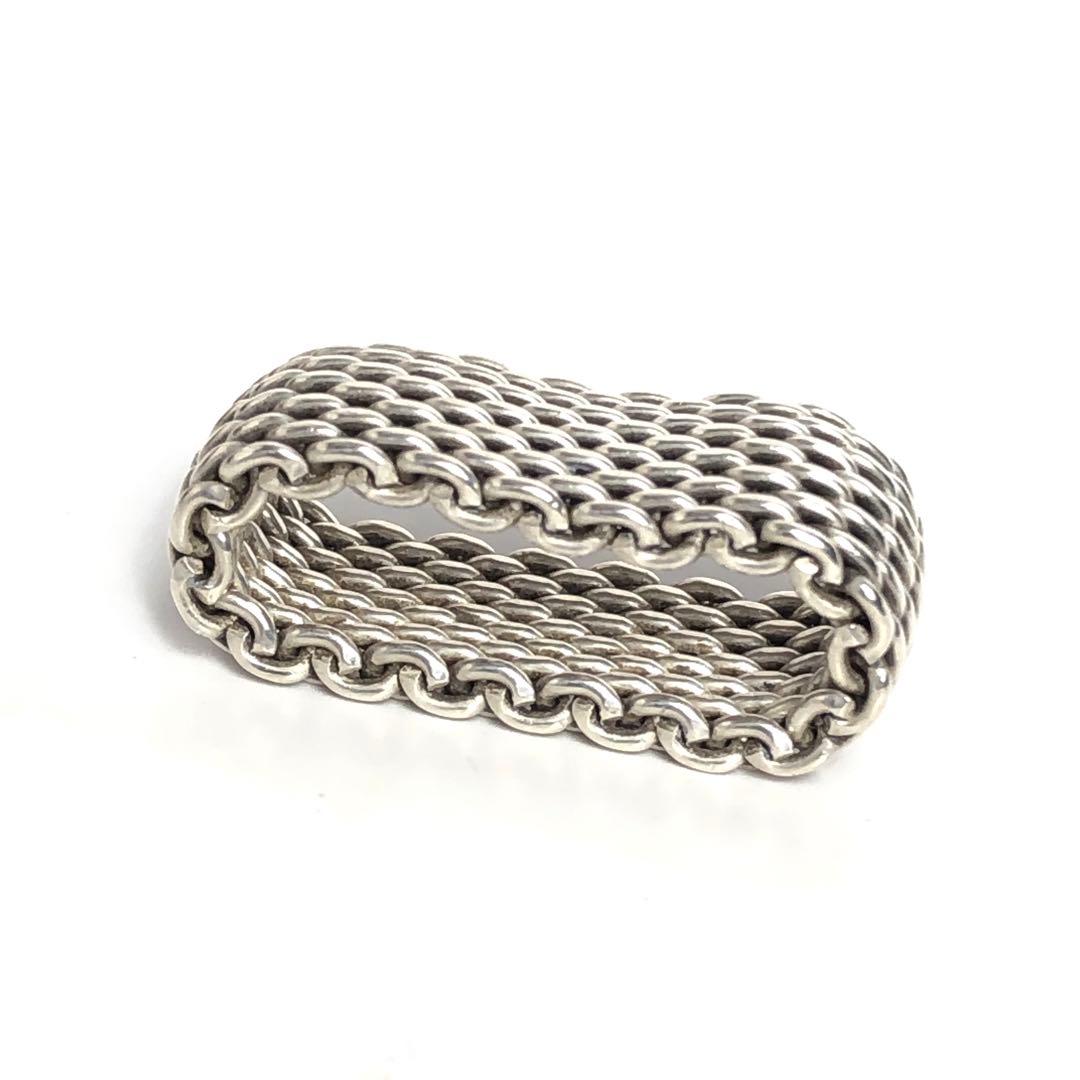 Tiffany ティファニー サマセット シルバー925 指輪 リング メッシュ