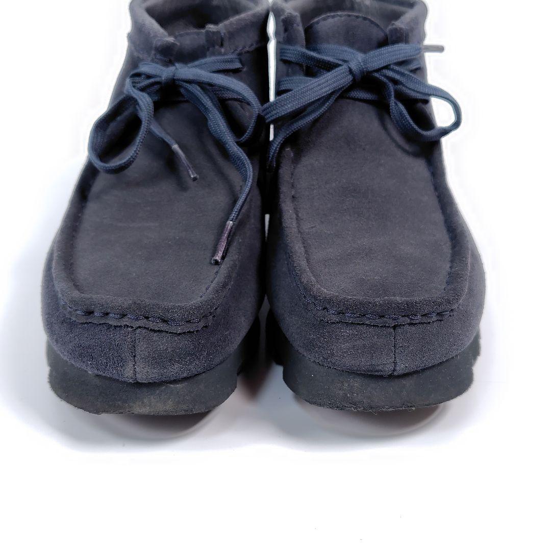 クラークス ワラビー BEAMSBOY別注 24.5 ゴアテックス ネイビー