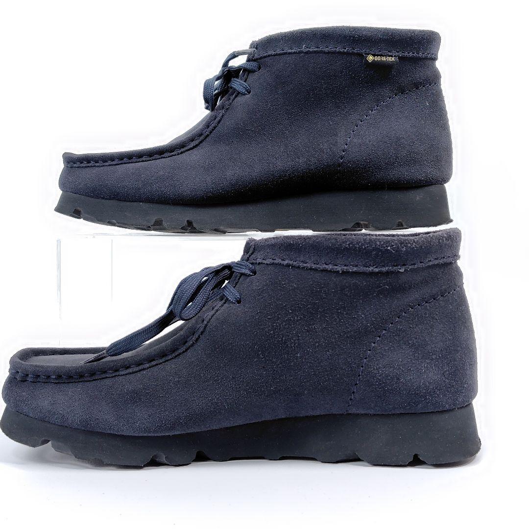 クラークス ワラビー BEAMSBOY別注 24.5 ゴアテックス ネイビー