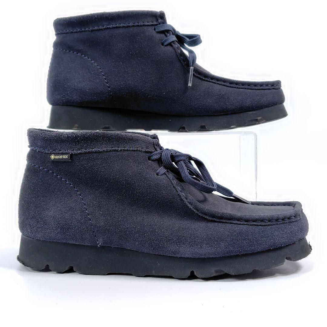 クラークス ワラビー BEAMSBOY別注 24.5 ゴアテックス ネイビー