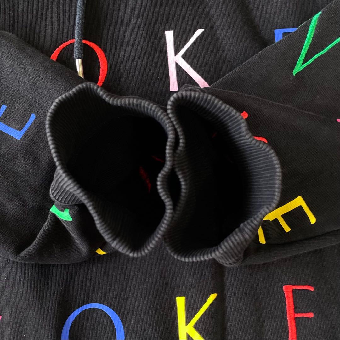 極美品✨KENZO ケンゾー　フーディー　パーカー　刺繍　ロゴ総柄　マルチカラー