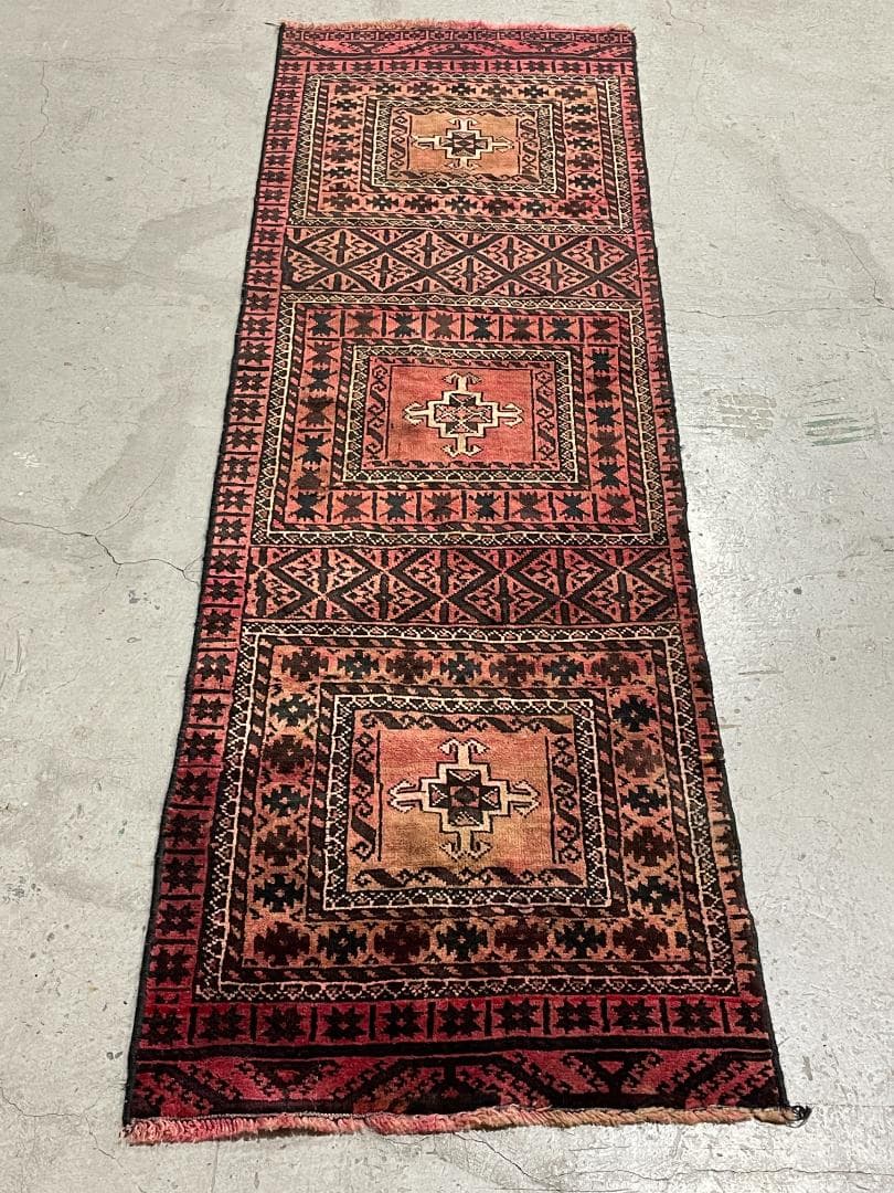 ⚪︎Vintage Rug⚪︎233cm×74cm　バルーチ族　ペルシャ　80s