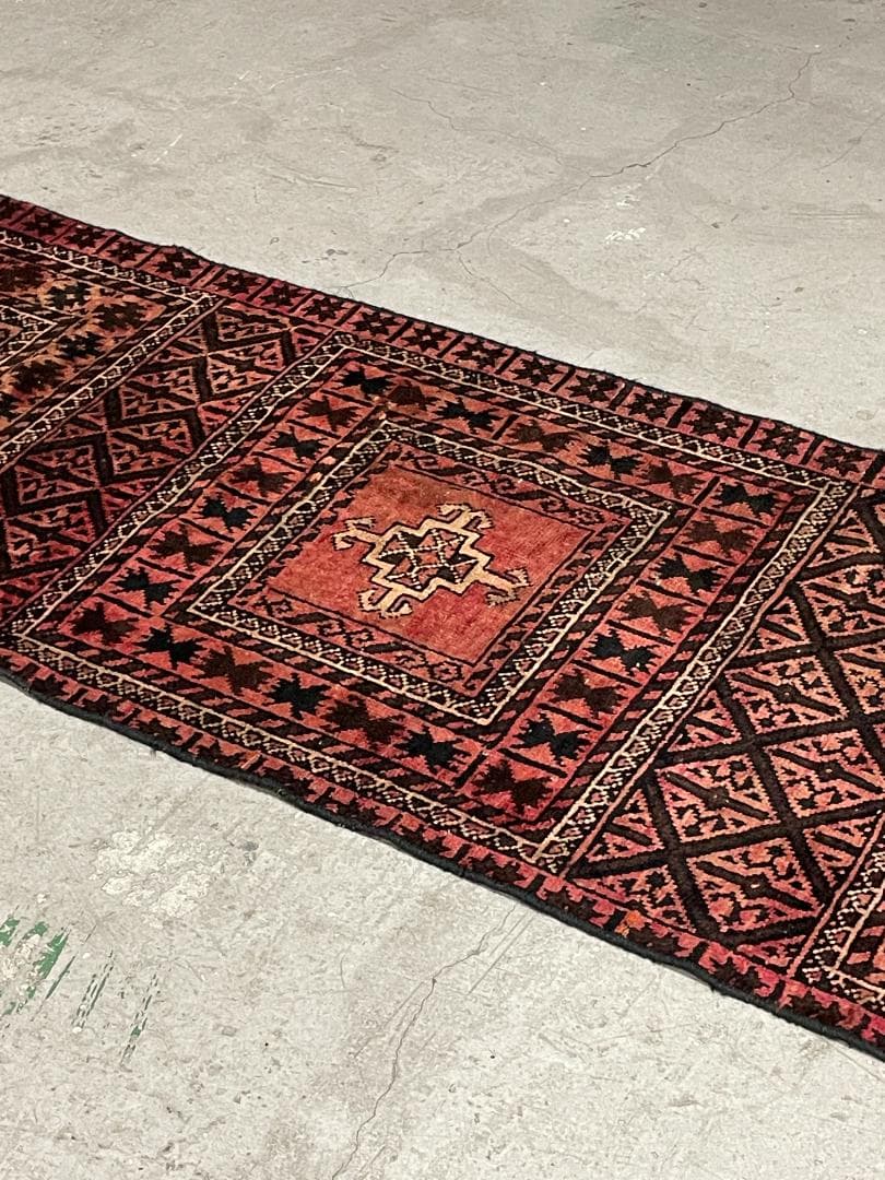 ⚪︎Vintage Rug⚪︎233cm×74cm　バルーチ族　ペルシャ　80s