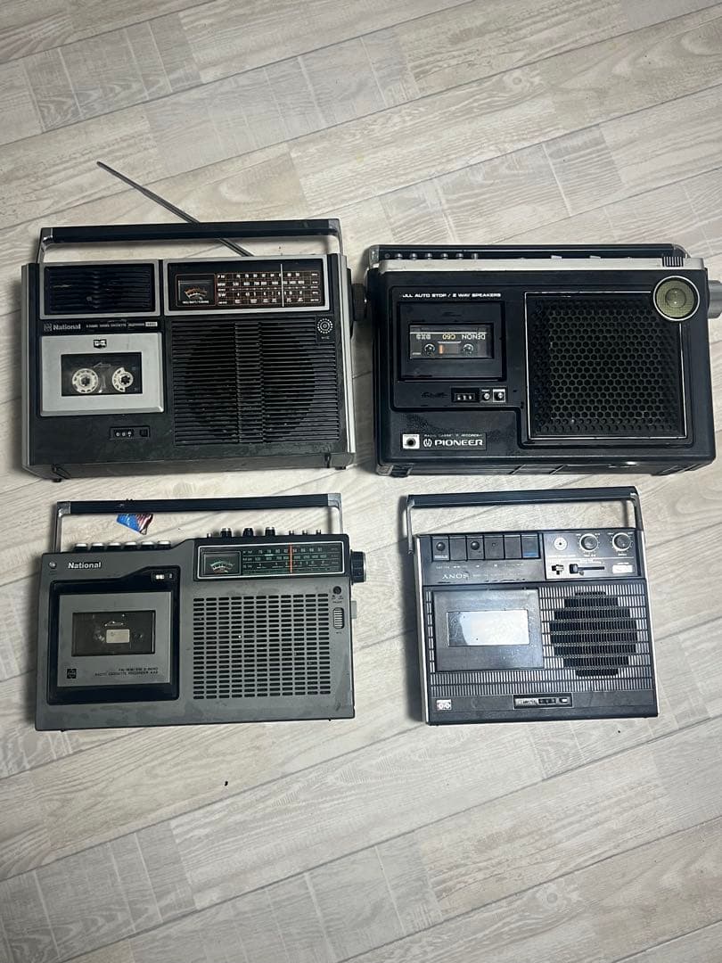 ビンテージラジカセ4台セットギャング品